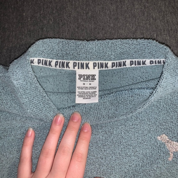 Pink stadium mock neck pullover - Picture 2 of 2